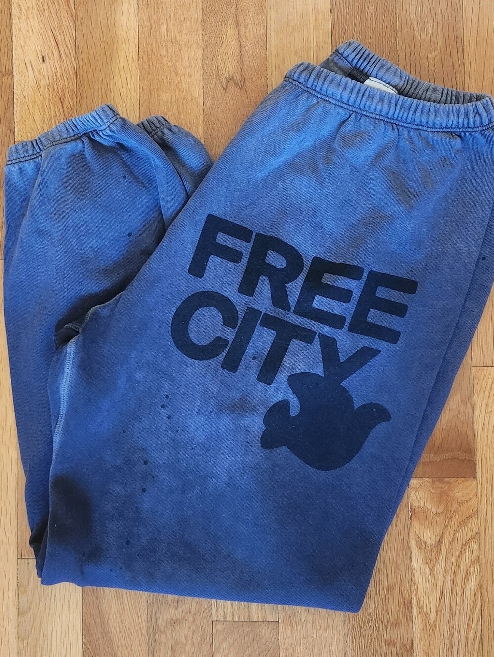 Freecity Navy Blue Logo Sweatpants
